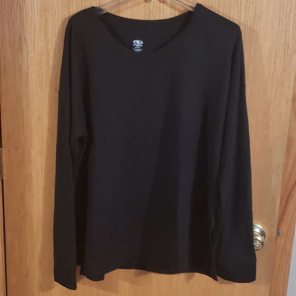 Athletic Black Oversized Sweatshirt Size L